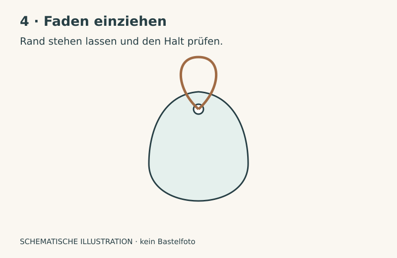Schematische Illustration: Schritt 4: Aufhängung anbringen