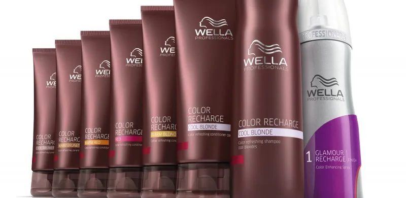 Mehrere Wella-Color-Recharge-Produkte nebeneinander