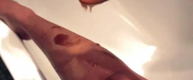 Aufgetragene Creme auf einem Unterarm
